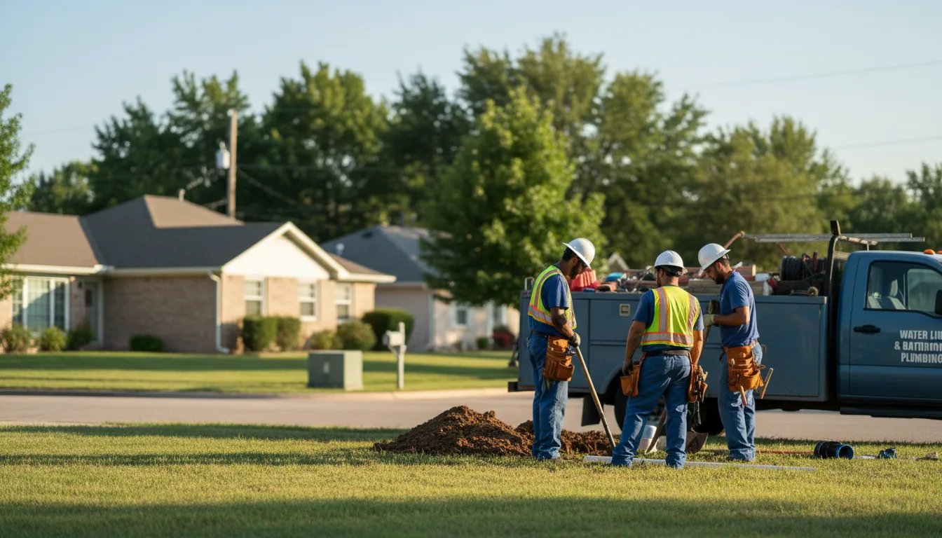 Residential water line and bathroom plumbing service in Wallace, NC